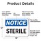Signmission Sterile, 18 in W x Rectangle, Aluminum OS-2PACK-NS-A-1218-L-18464 - alternate 8